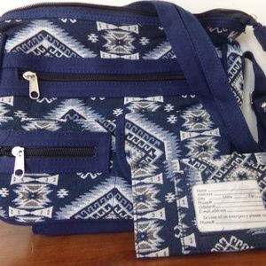 Navajo woven bag with checkbook cover